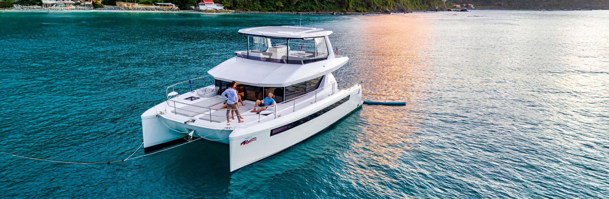 Catamaran at sea